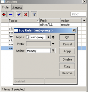 Mikrotik Logging