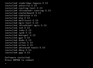 Mikrotik Kurulum Ekranı