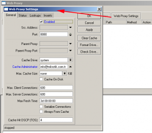 Mikrotik Web Proxy
