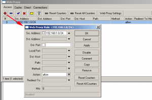 Mikrotik Web Proxy